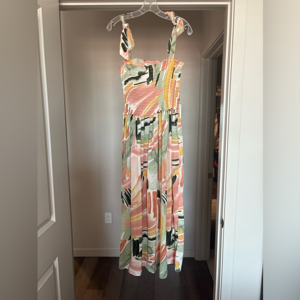 Sunday Pastel Abstract Maxi Dress